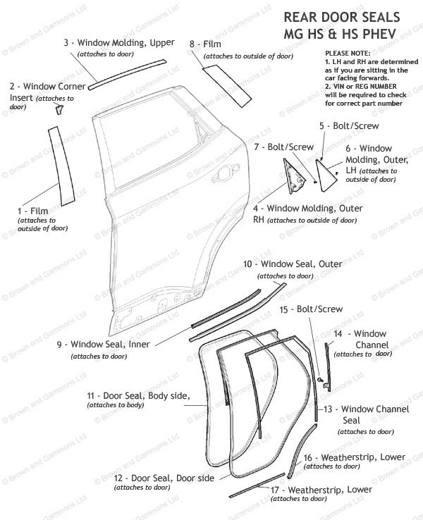 Image for Rear Door Seals